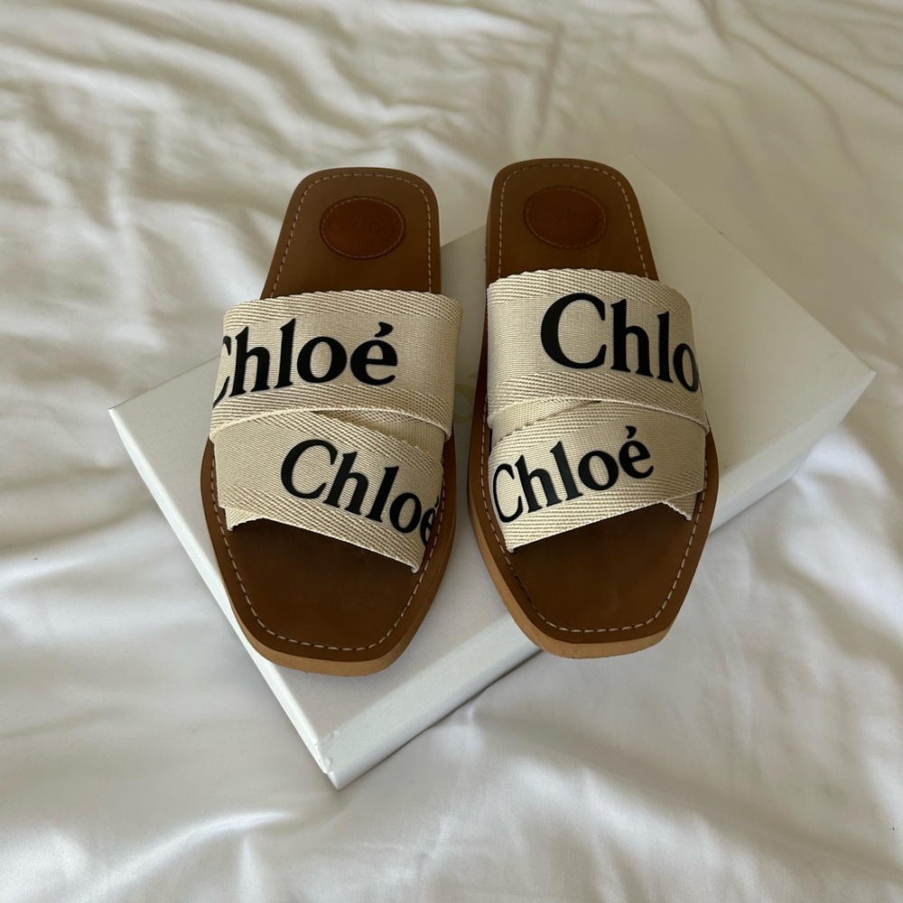 CHLOE WOODY FLAT SANDAL